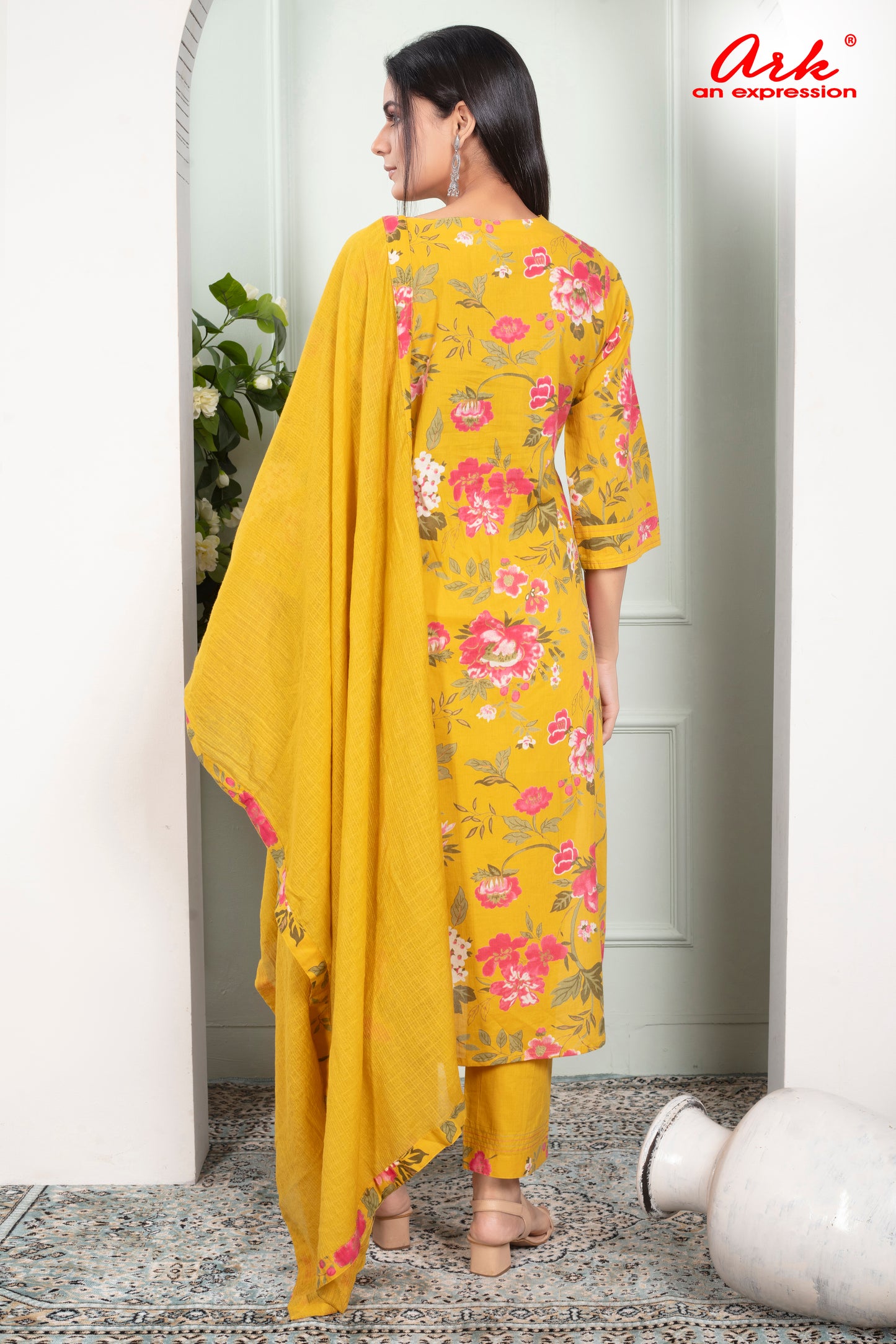 Yellow Pure Cotton Printed Suit with Dupatta – Summer Wear |