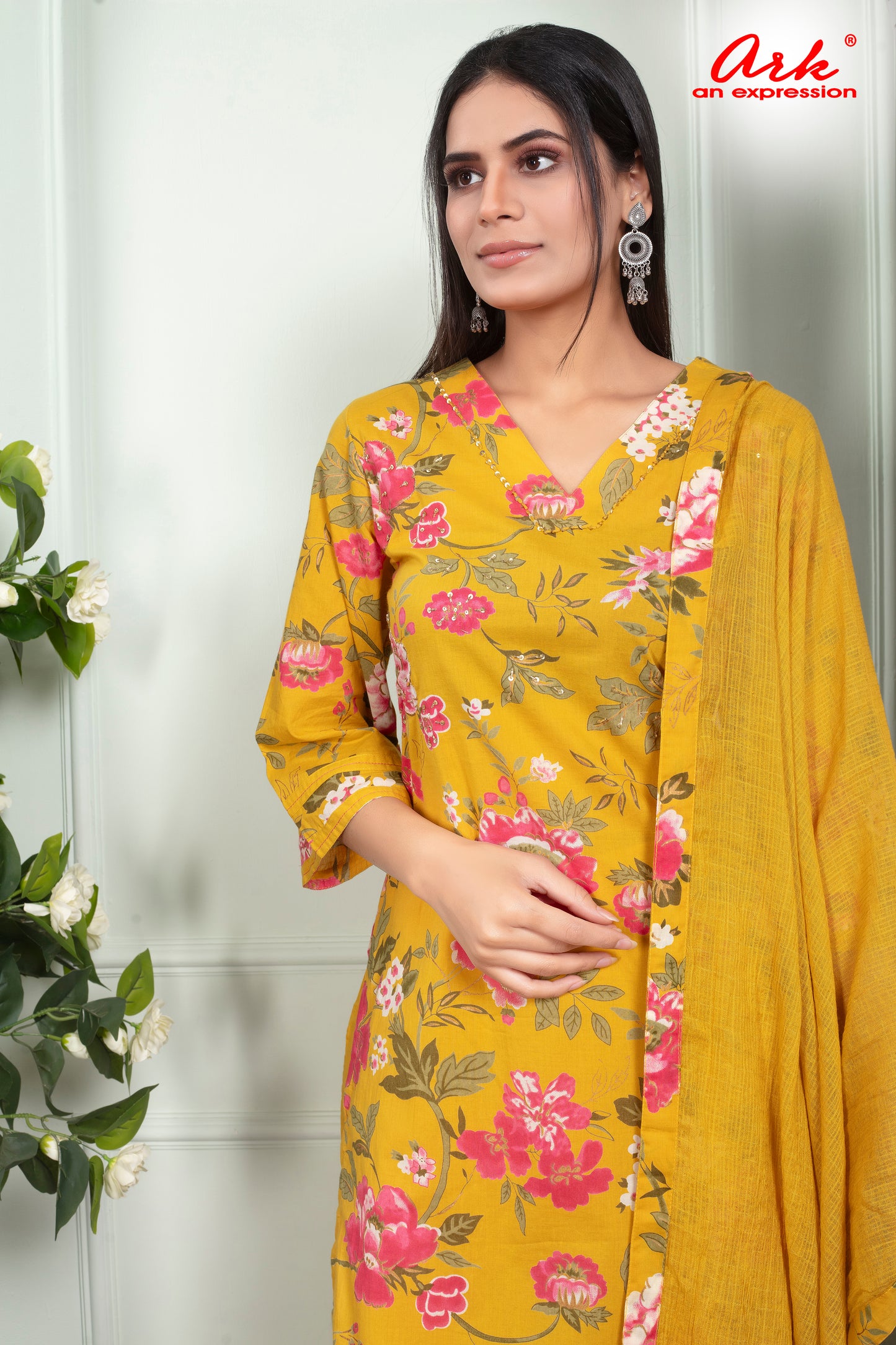 Yellow Pure Cotton Printed Suit with Dupatta – Summer Wear |