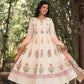 Offwhite Peach Hand Block Printed Cotton Anarkali Suit with Kota Dupatta – Women’s Ethnic Wear (M to 3XL)