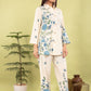 Women’s Pure Cotton Offwhite Coord Set with Blue Floral Print | Label Anju Kumar