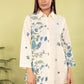Women’s Pure Cotton Offwhite Coord Set with Blue Floral Print | Label Anju Kumar