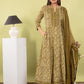 Green Pure Cotton Anarkali Suit Dupatta Set with Kota Doriya | Label Anju Kumar