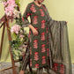 Green Pure Cotton Printed Straight Suit Dupatta Set with Highlight Work | Label Anju Kumar