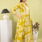 Green Cotton Anarkali Suit Dupatta Set with Kota Doriya | Label Anju Kumar