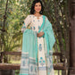 Offwhite Cotton Hand Block Printed Anarkali Suit Set with Kota Dupatta – Women’s Ethnic Wear | Label Anju Kumar