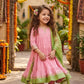 Yellow & Pink Frilly Anarkali Suit for Girls | Pure Crush Crepe Kids Ethnic Wear