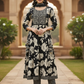 Black Cotton Embroidered Anarkali Suit Dupatta Set – Elegant Women’s Ethnic Wear