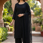 Black Pure Chinon Silk Party Wear Suit with Katdana Handwork – Women’s Ethnic Wear