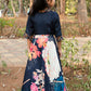 Navy Blue Kids Lehenga Choli – Shirt Style Silk Choli with Thread Work & Printed Lehenga | Net Dupatta | Ages 3m–18y