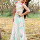 Off-White Cotton Choli with Multicolour Printed Lehenga & Dupatta – Kids Ethnic Wear | Label Anju Kumar
