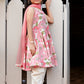 Pink Floral Cotton Dhoti Set with Dupatta – Traditional Ethnic Wear for Girls | Label Anju Kumar