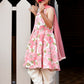 Pink Floral Cotton Dhoti Set with Dupatta – Traditional Ethnic Wear for Girls | Label Anju Kumar