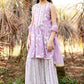 Kids Lilac Muslin Sharara Set with Handwork & Dupatta – Label Anju Kumar