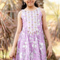 Kids Lilac Muslin Sharara Set with Handwork & Dupatta – Label Anju Kumar