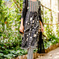 Black Printed Cotton Anarkali Suit Set for Girls with Trouser & Net Dupatta | Thread Embroidery | Ethnic Wear (8–18 Years) – Label Anju Kumar