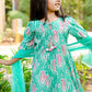 Sea Green Cotton Anarkali Sharara & Dupatta Set for Girls – Kids Ethnic Wear | Label Anju Kumar