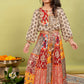 Crop top with sharara set in pure muslin for girls