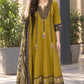 Brown Pure Cotton Anarkali Suit with Patchwork & Coordinated Cotton Dupatta