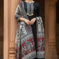 Black Muslin Modal Straight Suit with Chanderi Madhubani Dupatta – Women’s Festive Wear