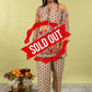 Multi-Colour Printed Semi-Organza Coord Set with Hand Embroidery | Label Anju Kumar