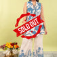 Blue Printed A-Line Coord Set | Pure Cotton Ethnic Co-ord for Women (M–3XL)