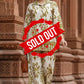 Mustard Chanderi Cotton Ikkat Print Coord Set for Women