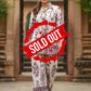 Wine Chanderi Cotton Ikkat Print Coord Set for Women