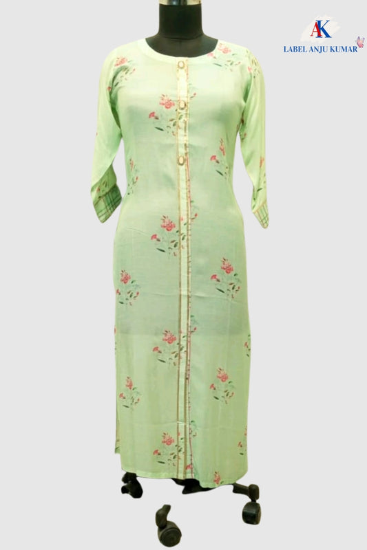 Multi-Colour Print Pure Muslin Kurti | Label Anju Kumar