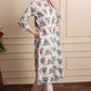 Printed A-Line Kurti with Pockets | Soft Khadi Cotton Ethnic Wear (M–5XL)