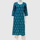 Mix Printed Cotton A-Line Kurti with Pockets & Round Neck | Label Anju Kumar
