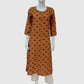Mix Printed Cotton A-Line Kurti with Pockets & Round Neck | Label Anju Kumar