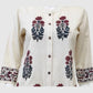 Off White Khadi Cotton A-Line Kurti with Pockets & Floral Hand Block Print | Label Anju Kumar