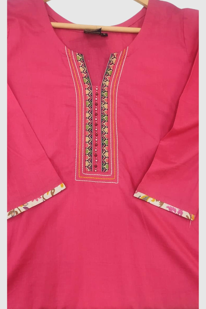 Gajri Pure Rayon-Cotton Short Kurti | Label Anju Kumar