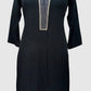 Black Pure Rayon-Cotton Short Kurti | Label Anju Kumar