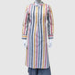 Grey Stripes Printed South-Cotton Coord Set with Straight Pants | Label Anju Kumar