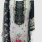 Black Printed Natural Crape Silk C-Cut Suit Dupatta Set – Formal Wear Women’s Ethnic Outfit