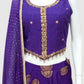 Purple Chinon Silk Hand-Embroidered Lehenga Choli Dupatta Set – Elegant Party Wear Ethnic Outfit