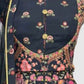 Black Muslin Hand-Embroidered Lehenga Choli Dupatta Set – Party Wear Women’s Ethnic Outfit