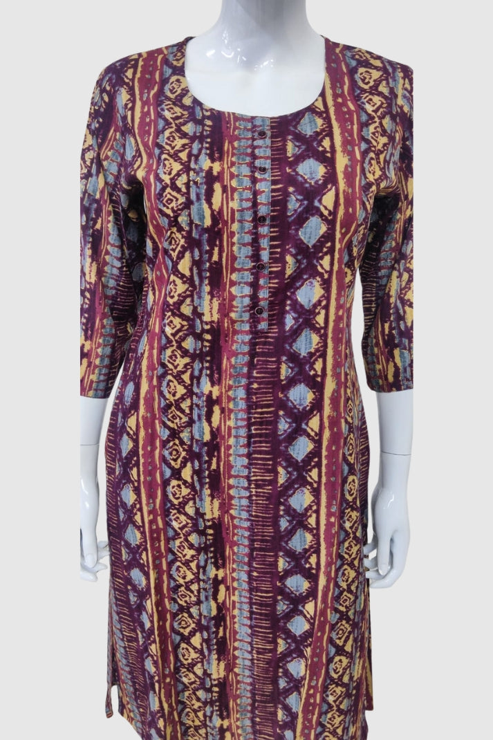 Rayon Straight Kurti with Pocket