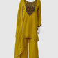 Mustard Viscose Georgette Partywear Coord Set with Zardozi Embroidery – Women’s Ethnic Wear