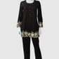 Brown Woollen Coord Set with Thread Embroidery – Womens Winter Ethnic Outfit | Label Anju Kumar