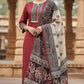 Mehroon Muslin Modal Straight Suit with Madhubani Print Chanderi Dupatta – Women’s Ethnic Wear