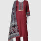 Mehroon Muslin Modal Straight Suit with Madhubani Print Chanderi Dupatta – Women’s Ethnic Wear