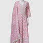 Pink Chikankari Anarkali Suit Dupatta Set – Semi Formal Malmal Cotton Suit | Label Anju Kumar