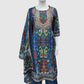 Blue Pure Cotton Printed Straight Suit Dupatta Set