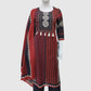 Mehroon Pure Cotton Printed Straight Suit Dupatta Set