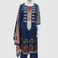 Navy Pure Cotton Printed Straight Suit Dupatta Set