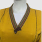 Mustard Cotton Slub Embroidered Straight Kurta with Trousers