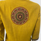 Mustard Cotton Slub Embroidered Straight Kurta with Trousers