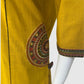 Mustard Cotton Slub Embroidered Straight Kurta with Trousers